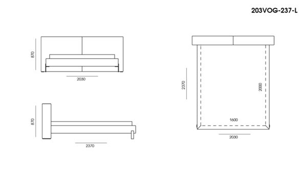 Dormitor Vogue размеры фото 4