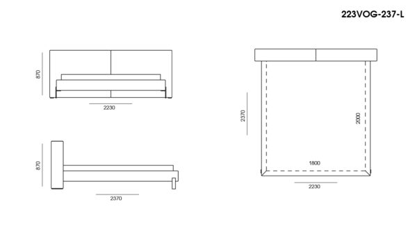 Dormitor Vogue размеры фото 5