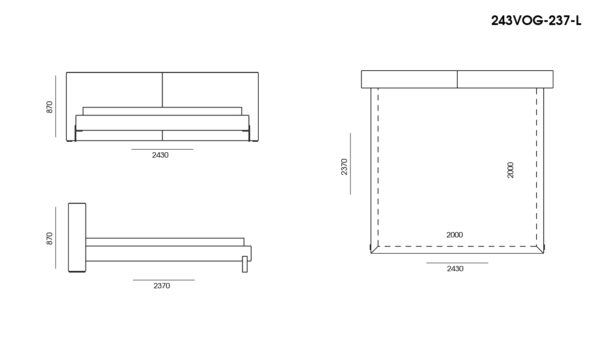 Dormitor Vogue размеры фото 6