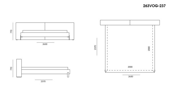Dormitor Vogue размеры фото 3