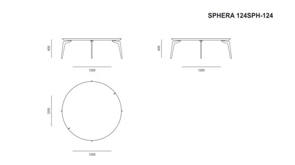 Masă Sphera размеры фото 1