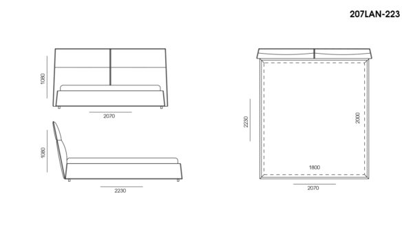 Dormitor LANA размеры фото 3