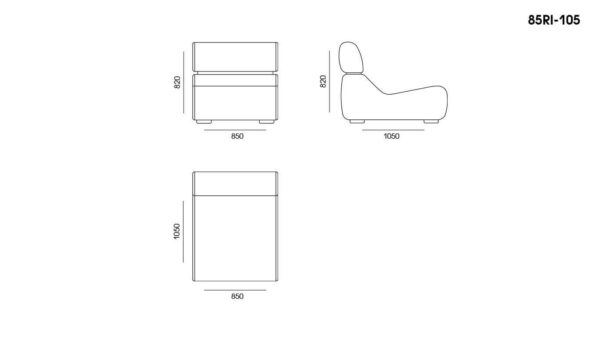 Кресло Ria размеры фото 1