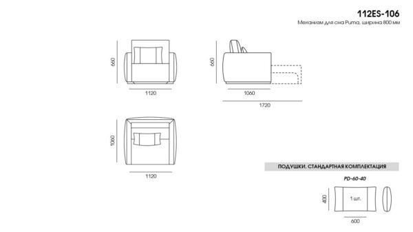 Canapea Esse размеры фото 1