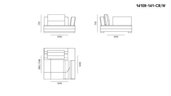 Диван Ermes размеры фото 19