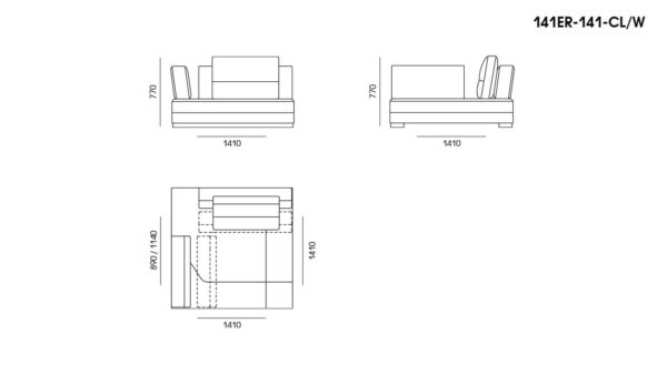 Диван Ermes размеры фото 18