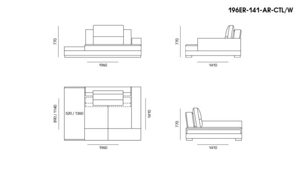 Диван Ermes размеры фото 17