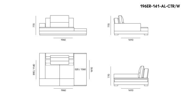Диван Ermes размеры фото 16