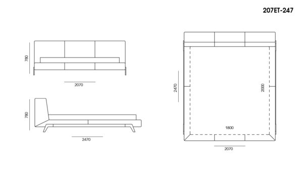Кровать Eterna размеры фото 2