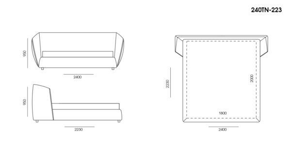 Кровать Too night размеры фото 3