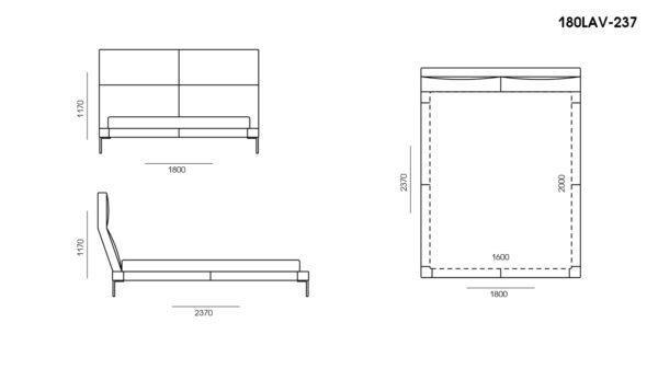 Кровать Laval размеры фото 1