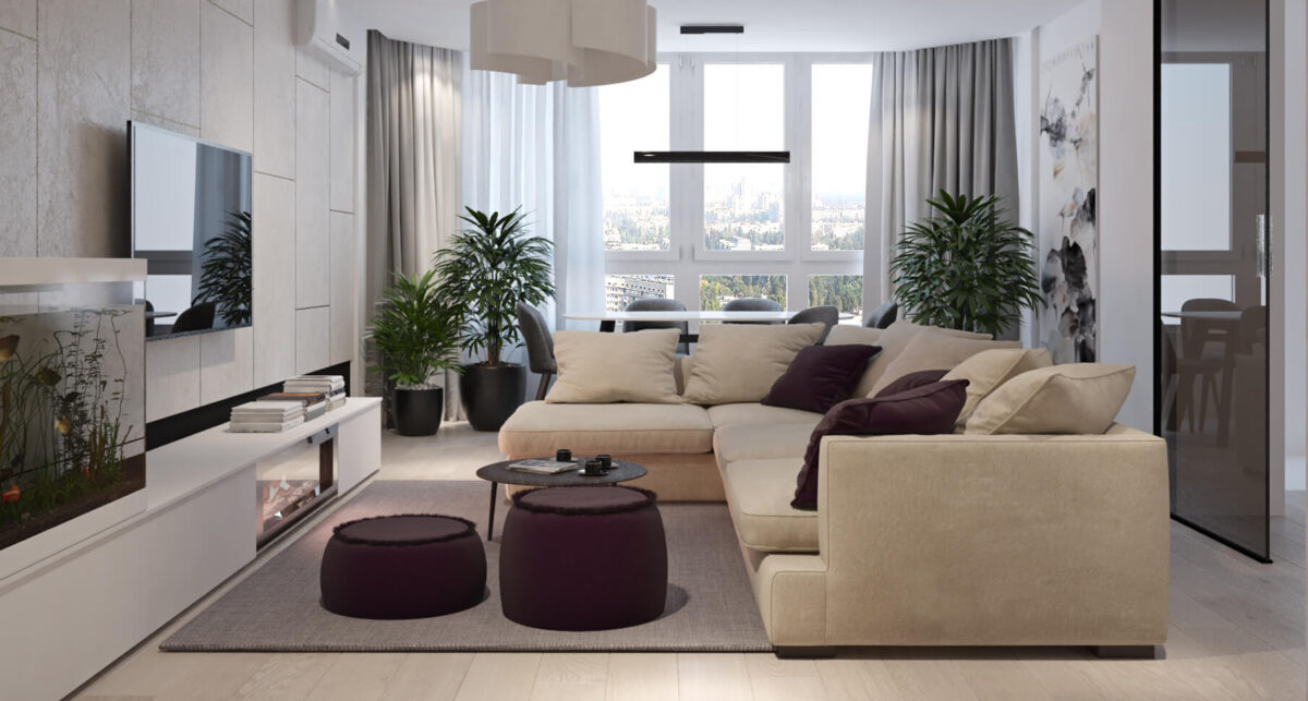 Canapea Ipsoni în interior фото 9