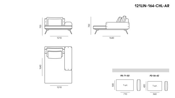Canapea Linda размеры фото 6
