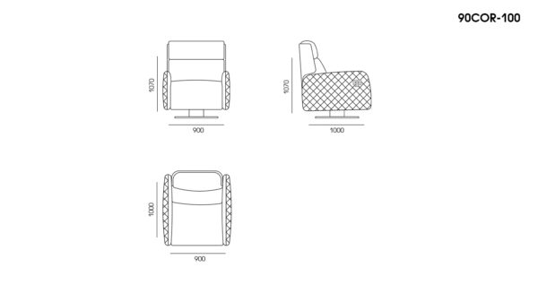 Fotoliu Corso размеры фото 1