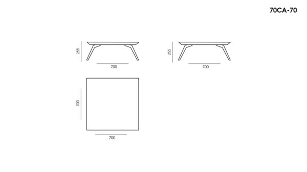 Masă Carre размеры фото 1