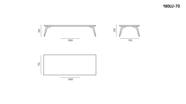 Masă Lungo размеры фото 1